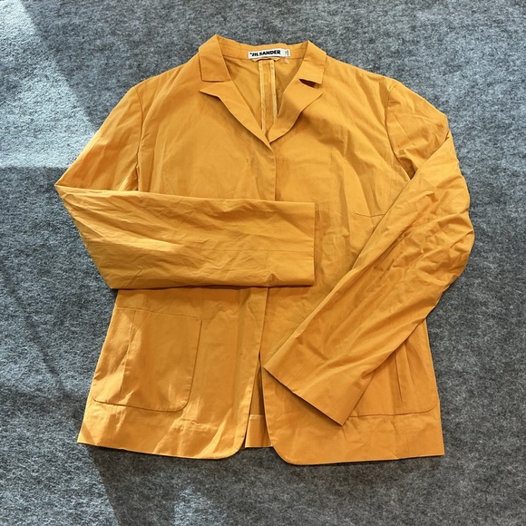 Jil Sander Jackets & Blazers - Jil Sander Ochre Yellow Lightweight Shirt Jacket Size 38
